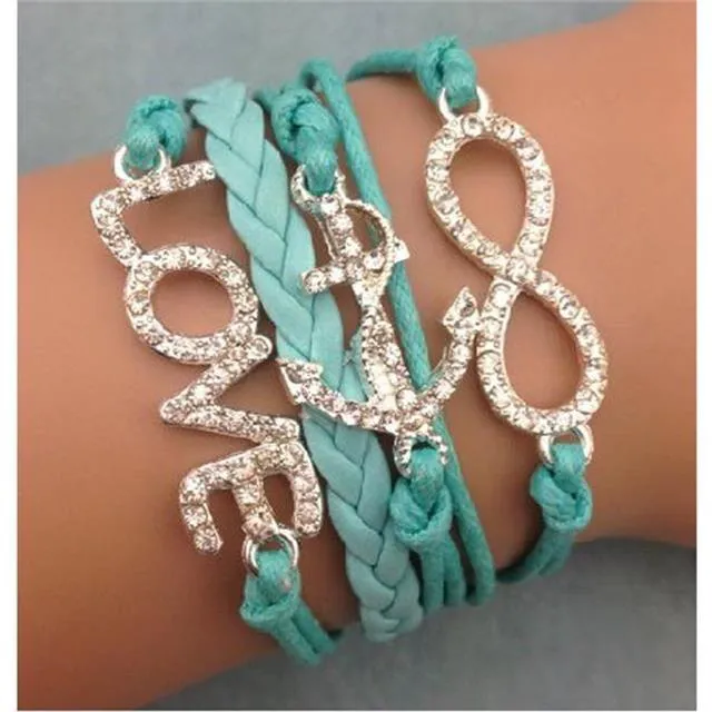 Zapestnica mint Love Anchor